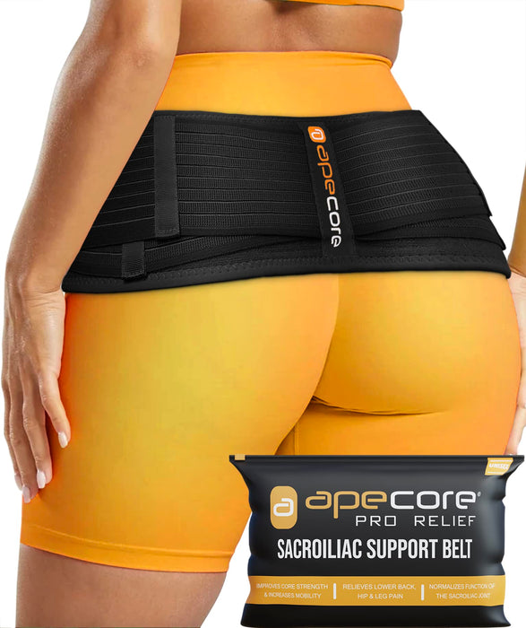 APECORE Sacroiliac Si Hip Belt for Women and Men That Alleviates Sciatic, Pelvic, Lower Back, Leg and Sacral Nerve Pain Caused by Si Joint Dysfunction| Hip Brace Support