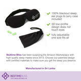 Sleep Mask | Eye Mask for Sleeping Men/Women Better Than Silk Our Luxury Blackout Contoured Eye Masks are Comfortable - This Sleeping mask Set Includes Carry Pouch and Ear Plugs (No Scent)