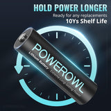 POWEROWL Lithium Batteries AA High Capacity Long Lasting, 1.5V Double A Battery for High-Tech Devices - 8 Pack