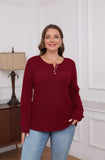 XIEERDUO Christmas Sweaters for Women 2024 Ladies Tops and Blouses Dressy Casual Women Long Sleeve Shirts Burgundy Xl