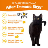 Zesty Paws Cat Allergy Relief - Anti Itch Supplement - Omega 3 Probiotics - Salmon Oil Digestive Health - Soft Chews for Skin & Seasonal Allergies - with Epicor Pets - Bacon - 60 Count