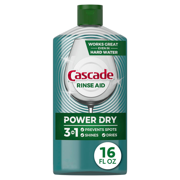 Cascade Power Dry Dishwasher Rinse Aid, 16 fl oz