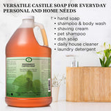 Carolina Peppermint Castile Soap Liquid – Skin-Softening Olive Oil Soap Organic Body Wash – Pure Castile Soap Peppermint Liquid Soap – Vegan Castille Soap Liquid (Peppermint, 1 gallon)