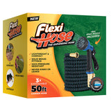 FLEXI Hose With 8 Function Nozzle Lightweight Expandable 100ft Blue & Black