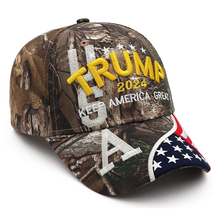 Trump 2024 Hat Donald Trump Hat 2024 MAGA Keep America Great Hat Camo USA Embroidered Adjustable Baseball Cap