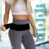 PlayActive Sacroiliac SI Joint Hip Belt - Sciatica Belt and Lower Back Support Brace for Women and Men - Hip Braces for Hip Pain - Pelvic Support Belt, Trochanter Belt for Pain Relief (XL-XXL/Black)