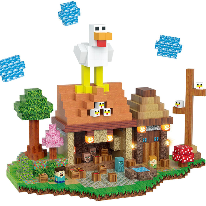 AIDYVOI Magnetic Blocks Toy Building Set for Kids 3+, Light Up Magnetic Building Blocks, 3D Construction Build Toys STEM Sensory Magnet Cubes Christmas Birthday Present