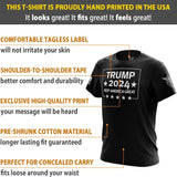 We The People Holsters - Trump 2024 - Keep America Great - Donald Trump Shirt - Men's Short Sleeve T Shirt - Trump 2024 Shirt - American Flag Patriotic Shirt - Black - M