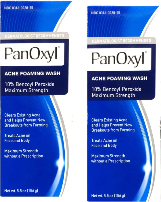 PANOXYL ACNE FOAMING WASH 5.5 oz (Pack of 2) (Packaging may vary)
