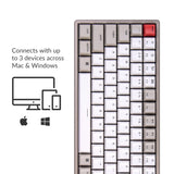 Keychron K2 75% Layout Bluetooth Wireless Mechanical Keyboard with Double-Shot Retro Keycaps/Type-C Wired/Keychron Mechanical Brown Switch/Aluminum Frame 84 Keys Computer Keyboard for Mac Windows