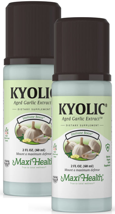 Kyolic Aged Garlic Extract Liquid - Odorless Garlic Supplements - Organic Kyolic Garlic - Organic Garlic Supplements - Immune Health (2 Pack)