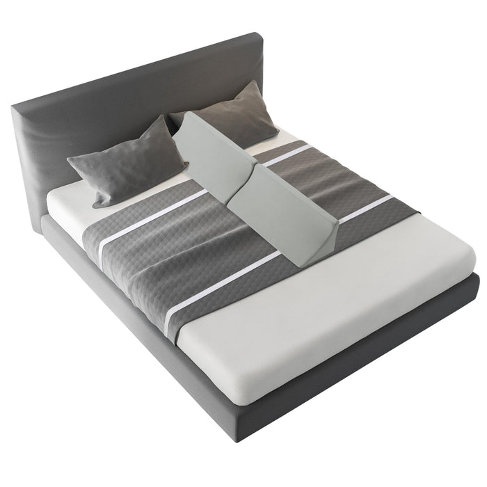 ROYALAY Adjustable Bed Divider for Co Sleeping Adults, Bed Rails with Adjustable Strap, Back Pillow for Sleeping, Foam Bumper with Washable Cover