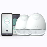 Elvie Breast Pump - Double, Wearable Breast Pump with App - The Smallest, Quietest Electric Breast Pump - Portable Breast Pumps Hands Free & Discreet - Automated with Four Personalized Settings