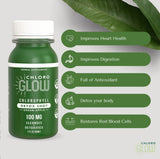 Chloroglow Liquid Chlorophyll Detox Shots | All Natural and Organic Plant Based Drink to Boost Energy and Straighten Your Immune System | Cleanses and Detoxifies - Green Apple (12 Pack)