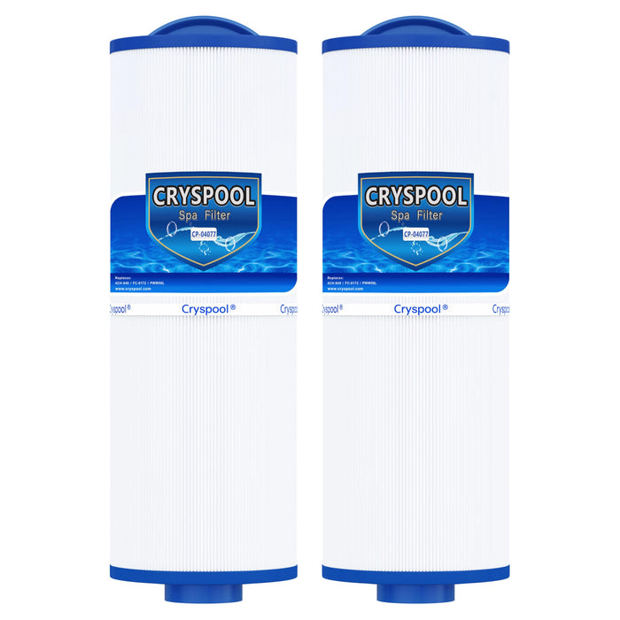Cryspool® 04077 Compatible with Cal Spa Filters, 4CH-949, PWW50L, FC-0172, Rising Dragon, Dynasty Spas, 50 Sq. Ft Hot Tub Replacement Filter Cartridge, 2 Pack