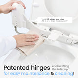 LUXE Bidet NEO 185 Plus-Only Patented Bidet Attachment for Toilet Seat,Innovative Hinges to Clean,Slide-in Easy Install,Advanced 360° Self-Clean,Dual Nozzles,Feminine & Rear Wash (White),NeoPlus185sww