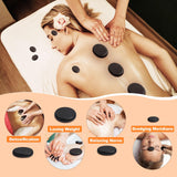 Hot Stones Massage Warmer Kit, 9Pcs Hot Stones Massage Set Portable Hot Stone with Heater, Hot Rocks Basalt Massage Stones for Home Spa Warming Therapy Relaxing