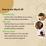GM Gumili Frankincense and Myrrh Essential Oil, 100% Pure Undiluted Essential Oil for Skin, Hair, Aromatherapy - 1 oz (Pack of 2)