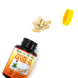 Hsu's Ginseng SKU 1001 | American Ginseng Capsules 100ct| Cultivated Wisconsin American Ginseng direct from Ginseng Gardens | 许氏花旗参丸 | 500 mg 100 ct capsules bottle, B000153QYG