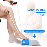 Kekoy Sock Aid, Easy to Use Sock Helper with Foam Handles, Sock Aide Device Pull Up Assistance Help, Sock Helper Stocking Slider for Elderly, Senior, Pregnant, Diabetics(Blue)