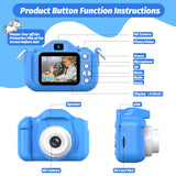 Upgrade Kids Camera, Christmas Birthday Gifts for Girls Boys Age 3-12, 1080P HD Selfie Digital Video Camera for Toddlers, Cute Portable Little Girls Boys Gifts Toys for 3 4 5 6 7 8 9 Years Old