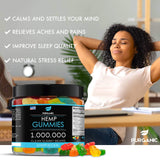 Purganic Gummies for Stress & Relaxation – 1,000,000 - Delicious Natural Fruit Flavors - Made in USA – Relaxing Gummies – 100ct