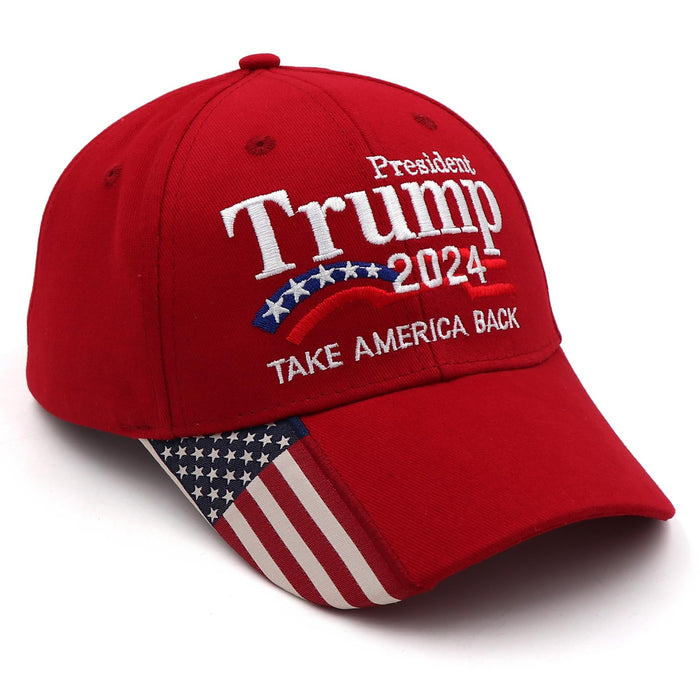 Trump Merchandise Trump Hat Donald Trump 2024 Hat Take America Back MAGA Hat USA Embroidery Adjustable Baseball Cap