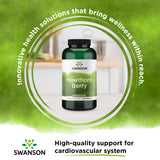 Swanson Hawthorn Berry Supplement - Antioxidant Support with 250 Capsules