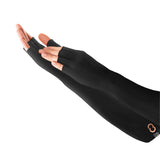 Copper Compression Long Arthritis Pain Relief Gloves - Copper Infused Orthopedic Fingerless Hand Brace for Women, Men - Carpal Tunnel, Computer Typing, RSI, Support Hands, Wrist, Arms - 1 Pair - SM