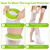 TANGKA Waterproof Cast Covers for Shower,Adult Reusable Waterproof Plaster Shower Bag Cover for Surgical Bandages Wound Dressings 100% Waterproof Foot Protector with Small Hanger