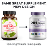 Dim Supplement [Enhanced Absorption with Bioperine, Brocolli, Calcium] Diindolylmethane Hormonal Balance for Women & Men, Estrogen Metabolism, Menopause Support & Stress Relief Pills