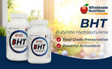 Wholesale Nutrition BHT Capsules - 250mg, 180 Caps (6 Month Supply), Antioxidant & Preservative, Non-GMO, Gluten-Free, 100% Made in The USA
