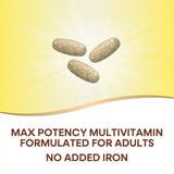 Nature's Way Alive! Max3 Potency Adult Complete Multivitamin, High Potency B-Vitamins to Support Energy Metabolism*, with Methylated B12 and Folate, No Added Iron, 90 Tablets (Packaging May Vary)