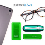Peeps CarbonKlean Glasses Cleaner - for Eyeglasses, Reading Glasses, and More - Lens Cleaner With Carbon Microfiber Tech - Soft Touch Green - 2 Count (Pack of 1)