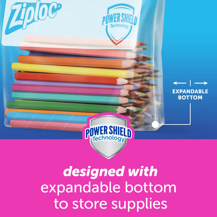 Ziploc Gallon Food Storage Slider Bags, Power Shield Technology for More Durability, 104 Bags Total