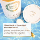 Shore Magic Premium Marine Collagen Powder with Type I II III and IV Hydrolyzed Peptides for Women and Men Sourced from Wild Fish, Certified Halal and Kosher Unflavored - 30 Day Supply, 300g Canister