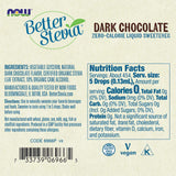 NOW Foods, Better Stevia Liquid, Dark Chocolate, Zero-Calorie Liquid Sweetener, Low Glycemic Impact, Certified Non-GMO, 2-Ounce (2 Pack)