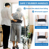 Transfer Sling for Lifting Seniors, Transfer Belt with Handles, FSA HSA Eligible, Gait Belt with Foam Padded Elderly Safety Lifting Aids in Home Bed Patient Transfer Aid for Disabled (Black)