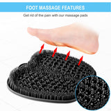 BESKAR Larger Shower Foot Scrubber Mat with Non-Slip Suction Cups- Cleans, Smooths, Exfoliates & Massages your Feet Without Bending, Improve Foot Circulation & Soothes Tired Feet- Black