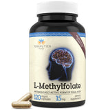 Teraputics L-Methylfolate 15mg | 120 Vegan Capsules | Premium | 5-MTHF Active Methyl Folate Supplement for Mood Homocysteine Methylation – Non-GMO Gluten-Free, No Fillers - Folic Acid Brain Support