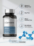 L-Carnosine 500mg | 120 Capsule Supplement | Non-GMO & Gluten Free Powder Pills | by Horbaach