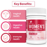 Probiotics for Women - 300 Billion CFU Probiotic, 12 Strains Probiotics with Prebiotics Cranberry, Selected Women’s Probiotic for Women’s Daily Digestive Gut Vaginal & Urinary Health, 60 Capsules