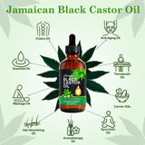 RSGRT Jamaican Black Castor Oil 120ml, Organic Castor Oil Cold Pressed Unrefined in Glass Bottle, Black Castor Oil with Castor Oil Pack and Cotton Flannel Cloth for Liver Wastes Release (Khaki)