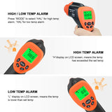 Non-Contact Digital Infrared Thermometer-BTMETER 980G High IR Laser Temp Gun for Kitchen Cooking Grilling Automotive with 16:1 of Distance Spot Ratio Backlit(-58℉-1292℉)(NOT for Human Temp)