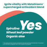 Univera Metagreens, Green Superfoods Blend Powder, Smoothie Mix with Organic Spirulina, Vital Antioxidants, Alkalize, Detoxify, Vegan, Non-GMO, 30-Day Supply.