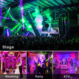 36 LED Stage Lights RGB DJ LED Par Light Remote & DMX Controlled Sound Activated Auto Play Uplights for Wedding Birthday Christmas Holiday Music Show Dance Party Stage Lighting-2 Pack