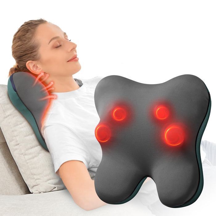 BOB AND BRAD Back Massager with Heat, EZBack Corded Neck Massager Back Massager for Pain Relief Deep Tissue, Shiatsu Back Shoulder and Neck Massager, Massage Pillow for Full Body, Gifts for Women Men