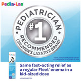 Pedia-Lax Laxative Saline Enema for Kids, Ages 2-11, 2.25 fl oz, 24 Pack