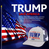 Donald Trump 2024 Save America Hat American Flag MAGA Trucker Hat for Republicans and President Supporters | Perfect for a Trump Rally Grey