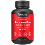 Naturalis New Zealand Astaxanthin | from Sustaibaly Grown Microalgae | Non-GMO, Soy & Gluten Free | 300 Mini-Softgels